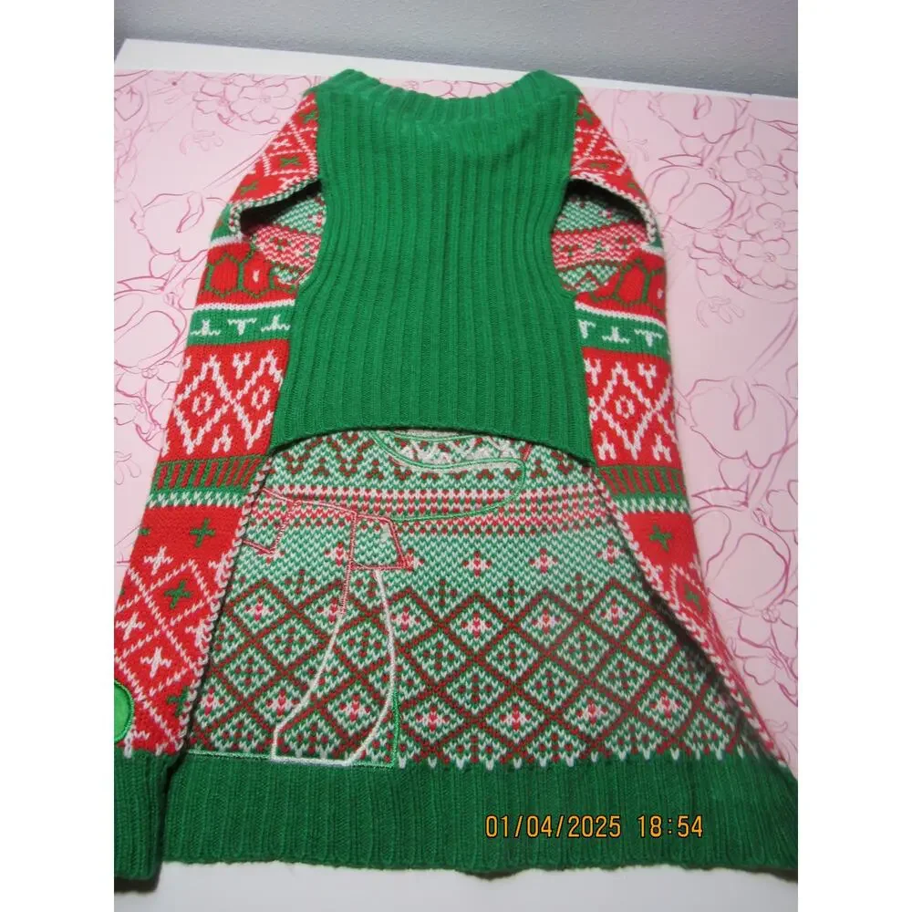 Medium Dog Knitwear – Comfy Sweater with Dinosaur Charm